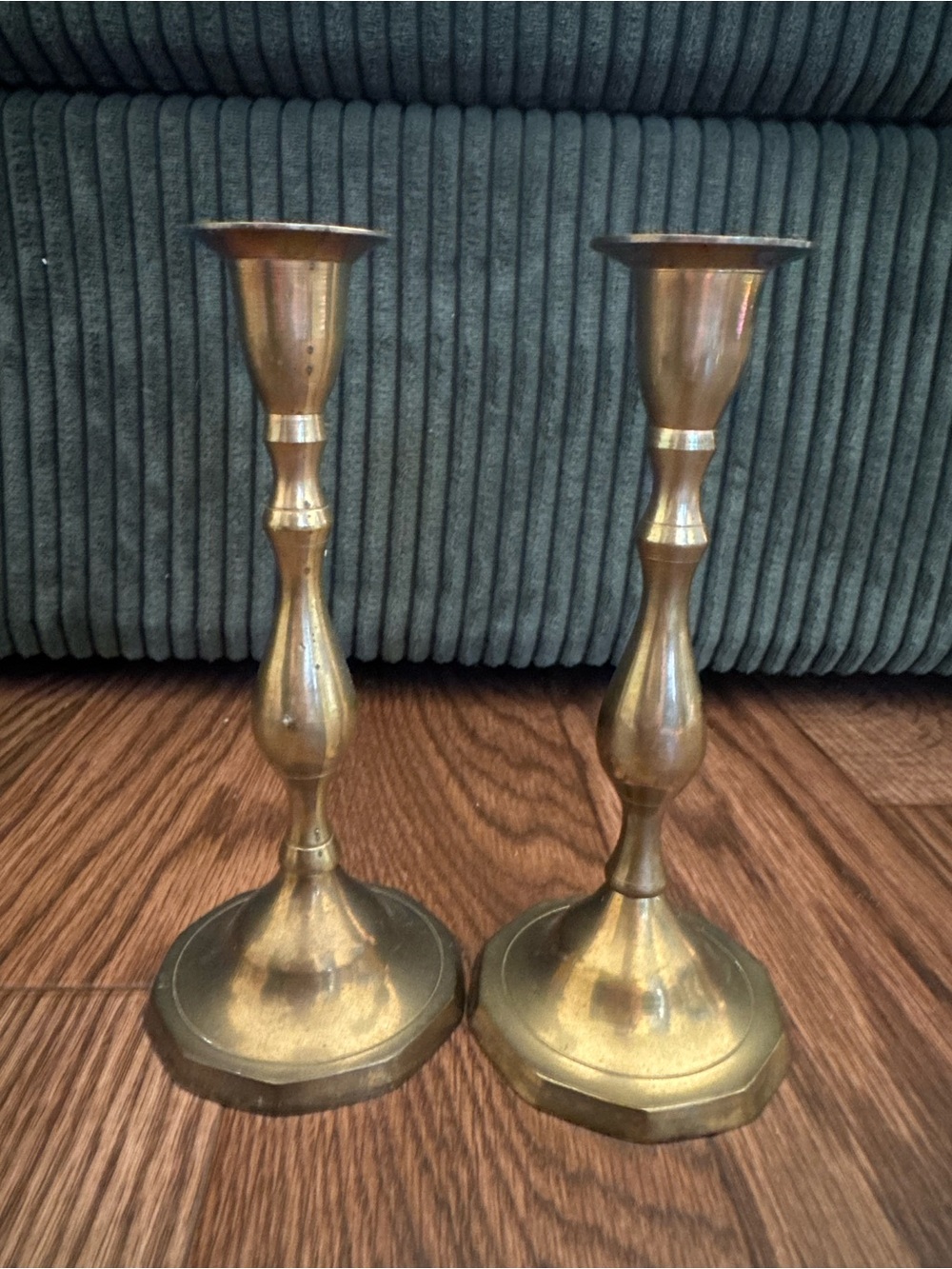 Brass Candlestick Pair - Polished Brass Home Accent